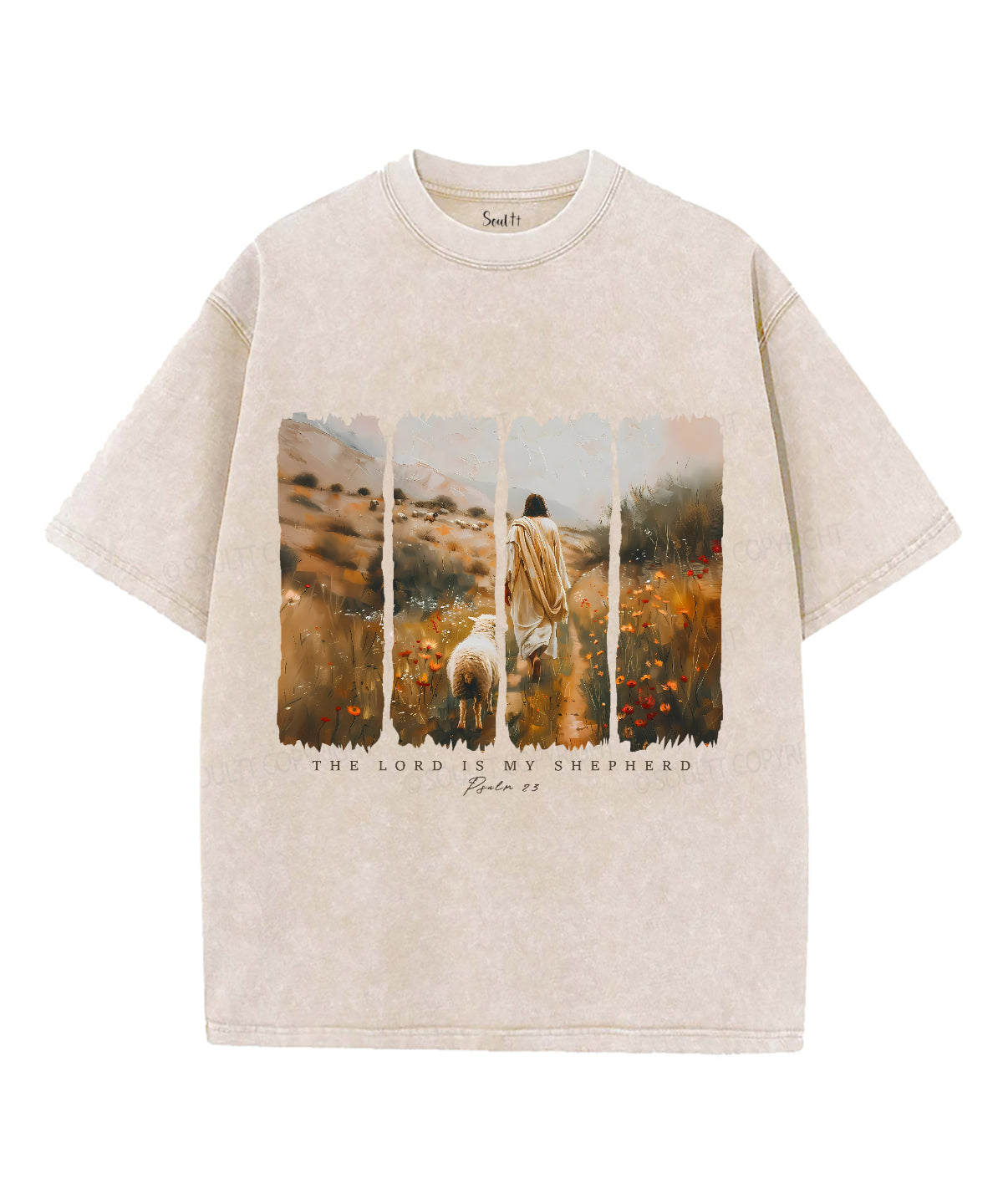 The Lord Is My Shepherd Unisex Washed Christian T-shirt Style002 Hoodie, Sweatshirt | CiraTrend.com (Image 5)