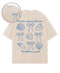 He Leads Me Beside Still Waters Double Sided Unisex Washed Christian T-shirt Style001 Hoodie, Sweatshirt (Image 1)