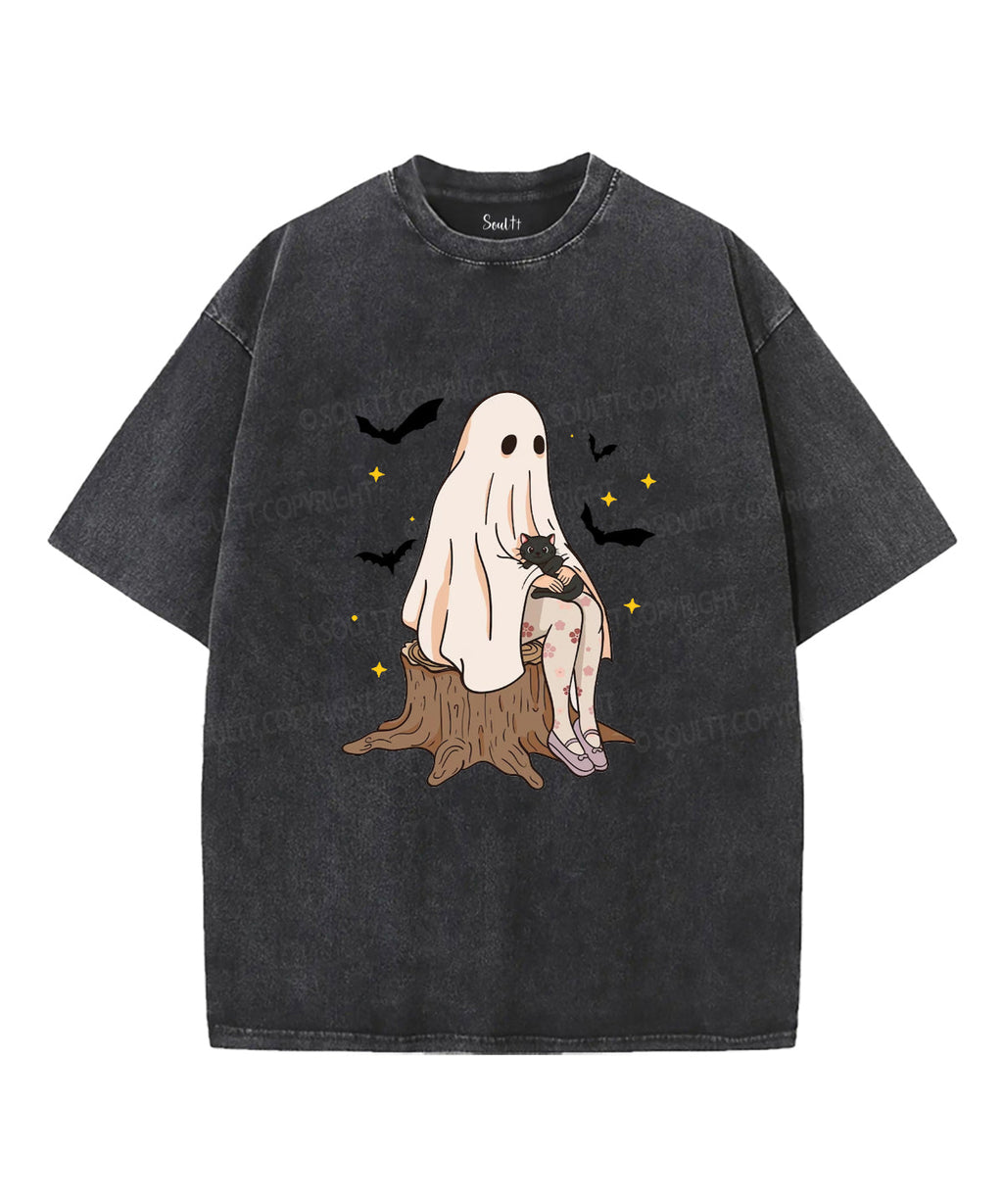 Halloween Holy Ghost Double Sided Unisex Washed Christian T-shirt Style002 Hoodie, Sweatshirt | CiraTrend.com (Image 4)
