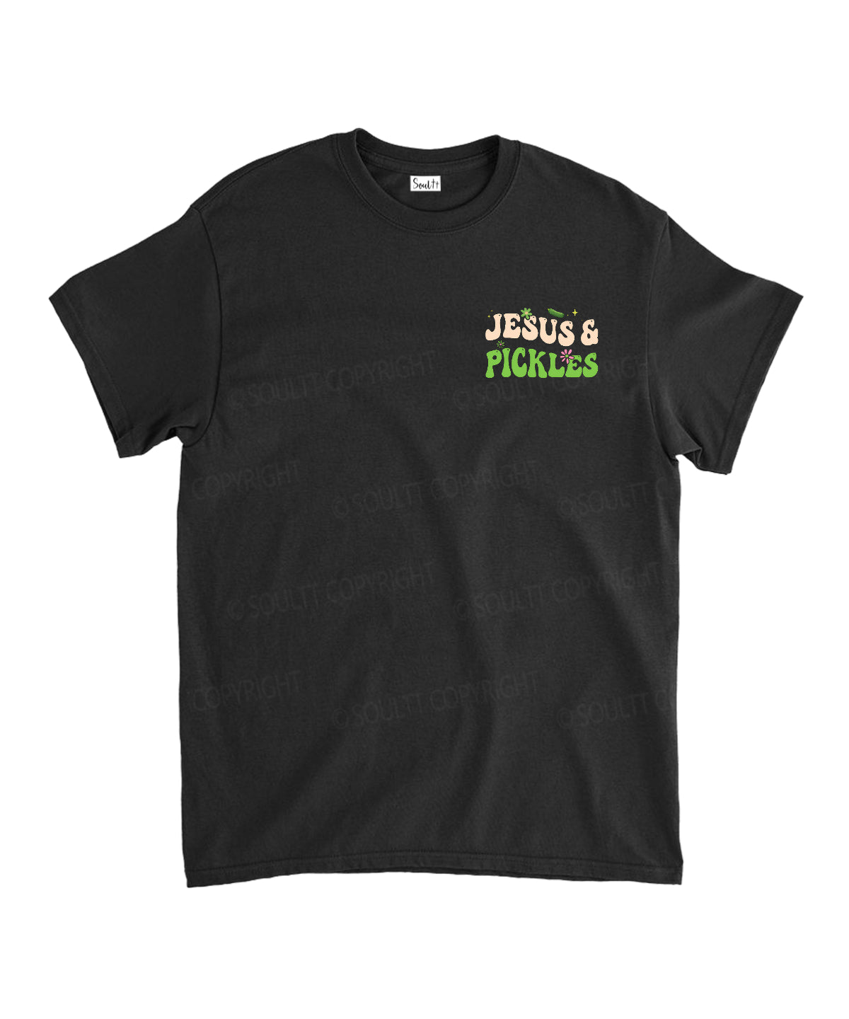 Love Jesus And Love Pickles Double Sided Unisex Cotton Christian T-Shirt Hoodie, Sweatshirt | CiraTrend.com (Image 4)