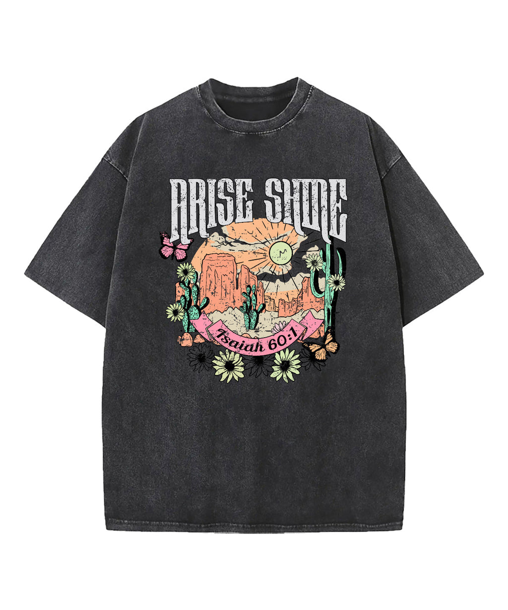 Arise Shine Washed Christian T-shirt Hoodie, Sweatshirt | CiraTrend.com (Image 2)