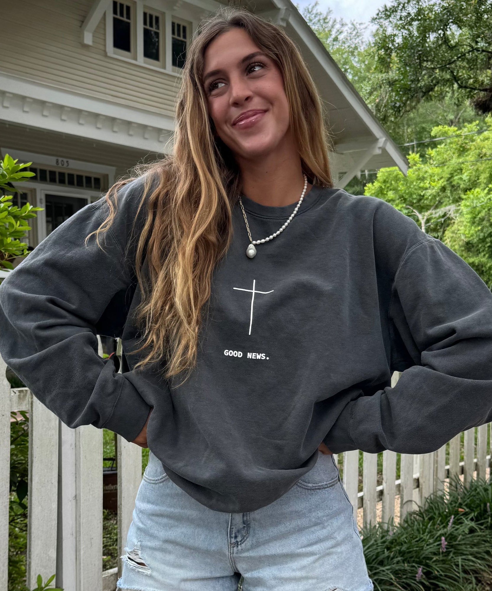 Good News Cotton Christian Sweatshirt T-Shirts, Hoodie | CiraTrend.com (Image 2)