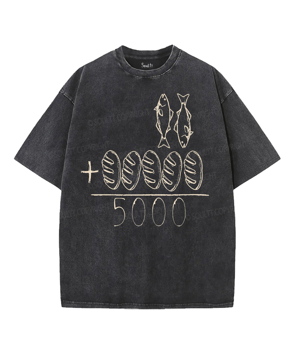 Fish And Loaves Unisex Washed Christian T-shirt Hoodie, Sweatshirt | CiraTrend.com (Image 1)