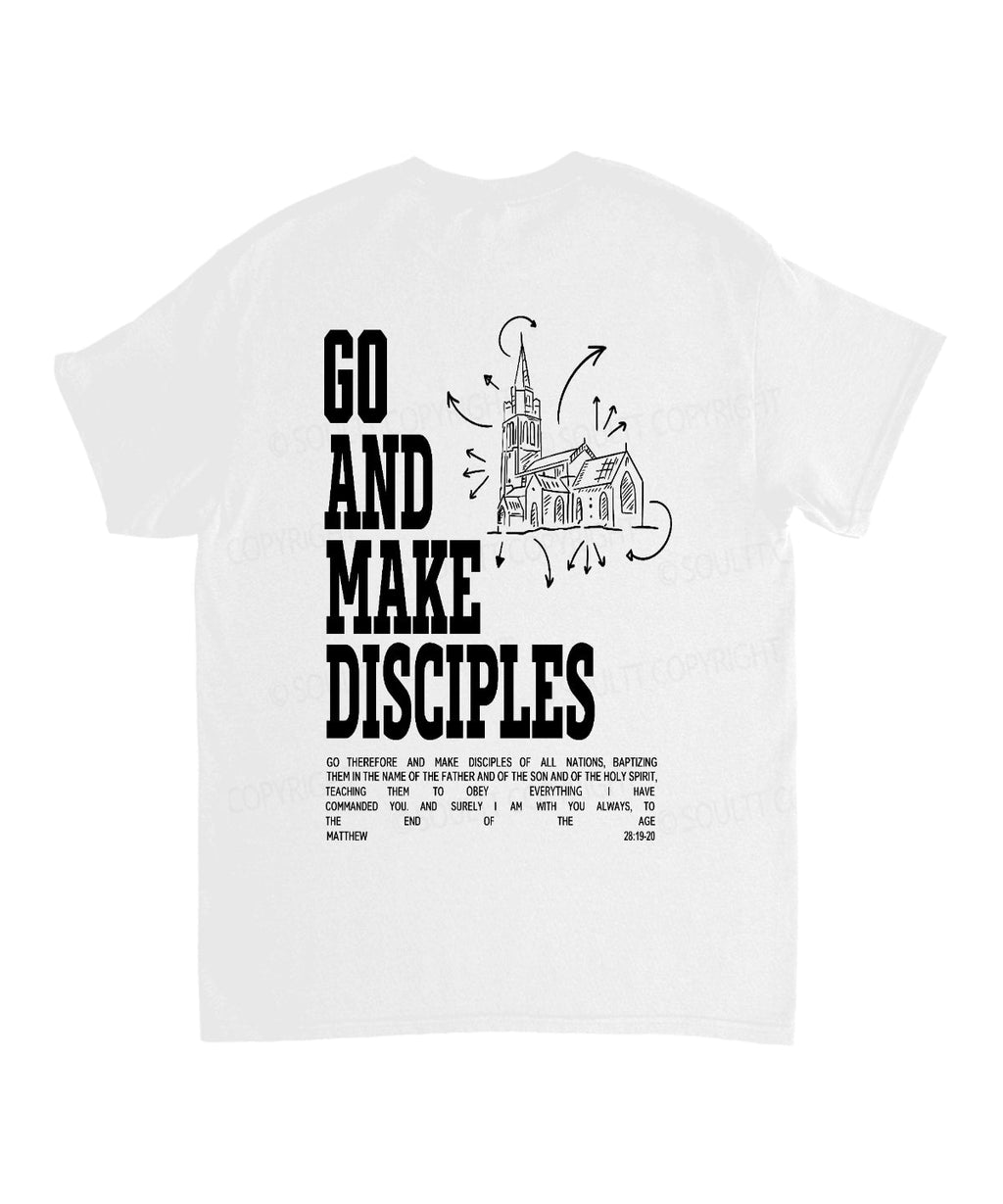 Make Disciples Double Sided Unisex Cotton Christian T-Shirt Hoodie, Sweatshirt | CiraTrend.com (Image 5)