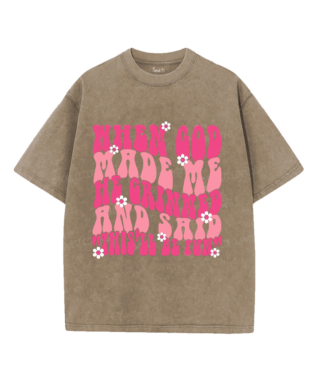 When God Made Me Unisex Washed Christian T-shirt Style001 Hoodie, Sweatshirt | CiraTrend.com (Image 5)