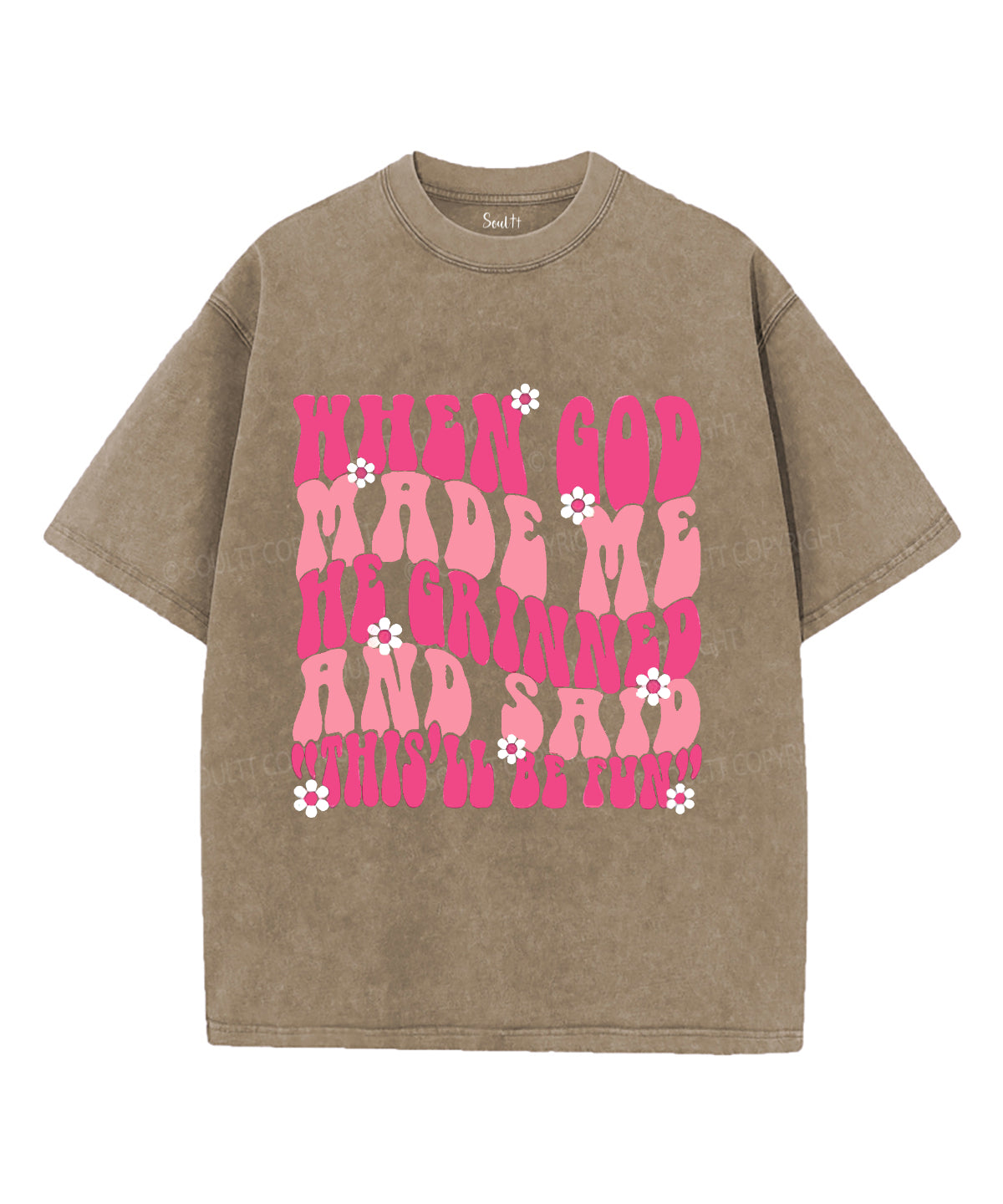 When God Made Me Unisex Washed Christian T-shirt Style001 Hoodie, Sweatshirt | CiraTrend.com (Image 5)