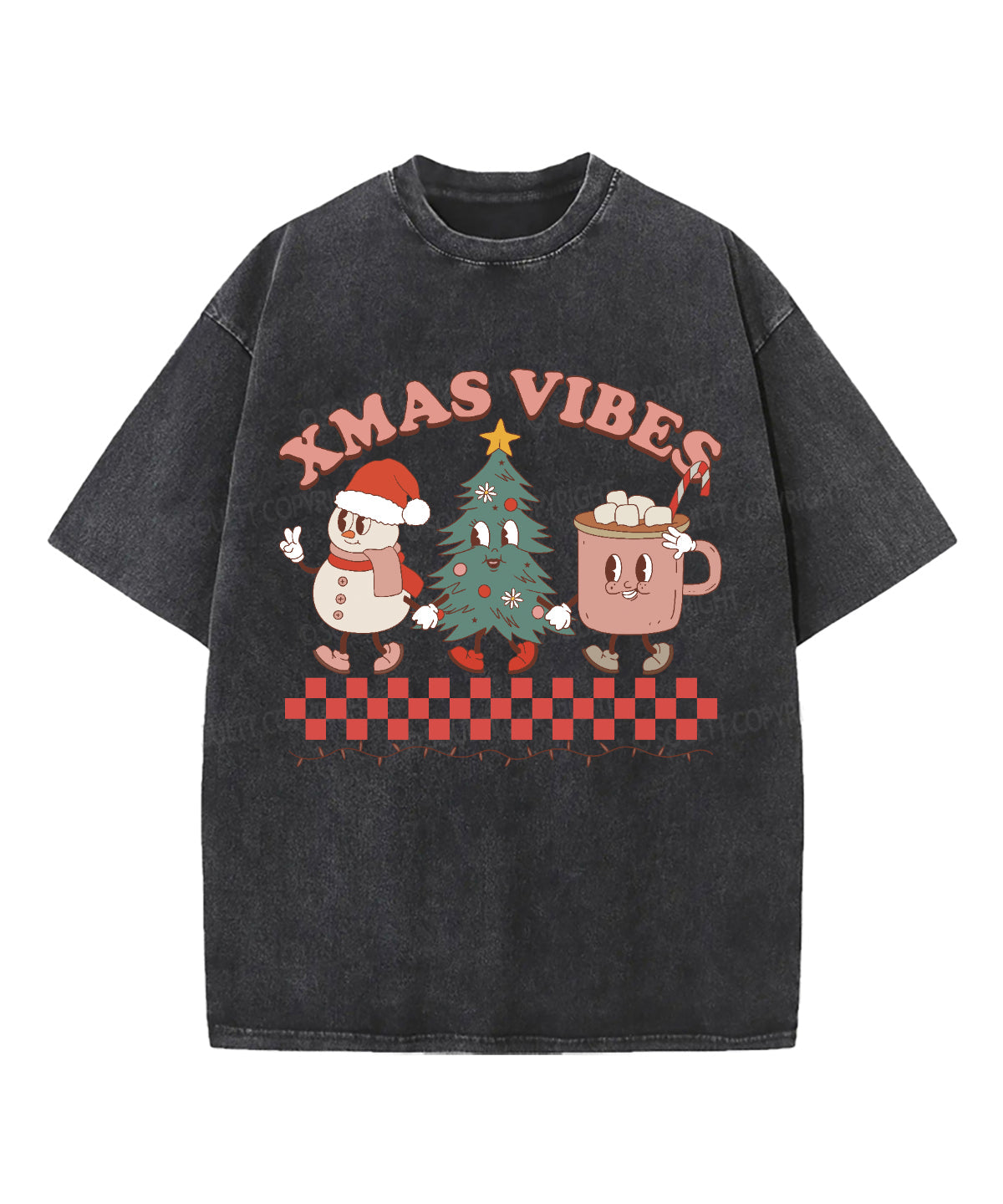 Xmas Vibes Washed Christian T-shirt Hoodie, Sweatshirt | CiraTrend.com (Image 2)