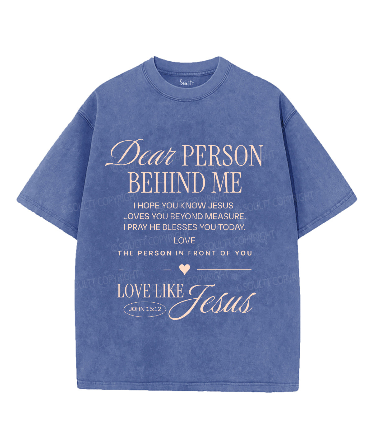 Love Like Jesus Unisex Washed Christian T-shirt Style003 Hoodie, Sweatshirt | CiraTrend.com (Image 2)