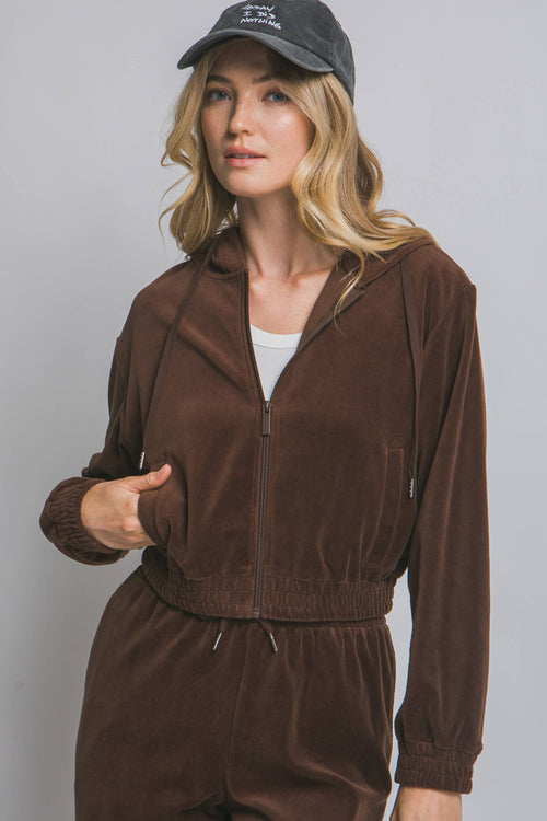 1002 Velour Full Zip Hoodie SI-28761