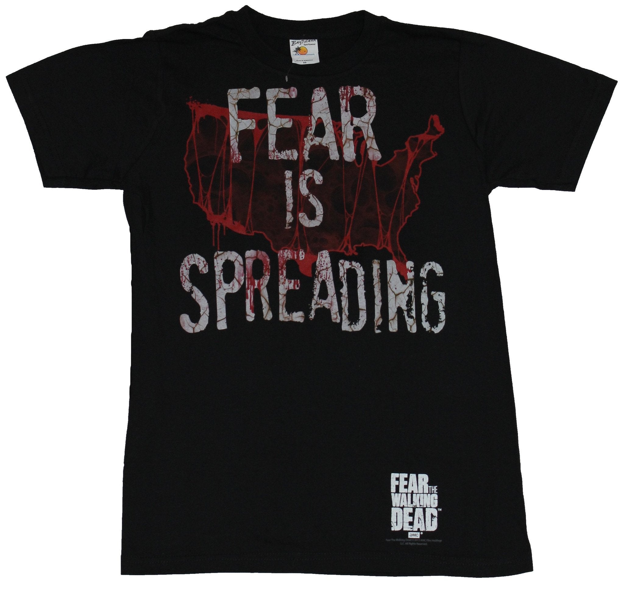 Fear the Walking Dead Mens T-Shirt - Fear is Spreading Bloody US Image Hoodie, Sweatshirt | CiraTrend.com