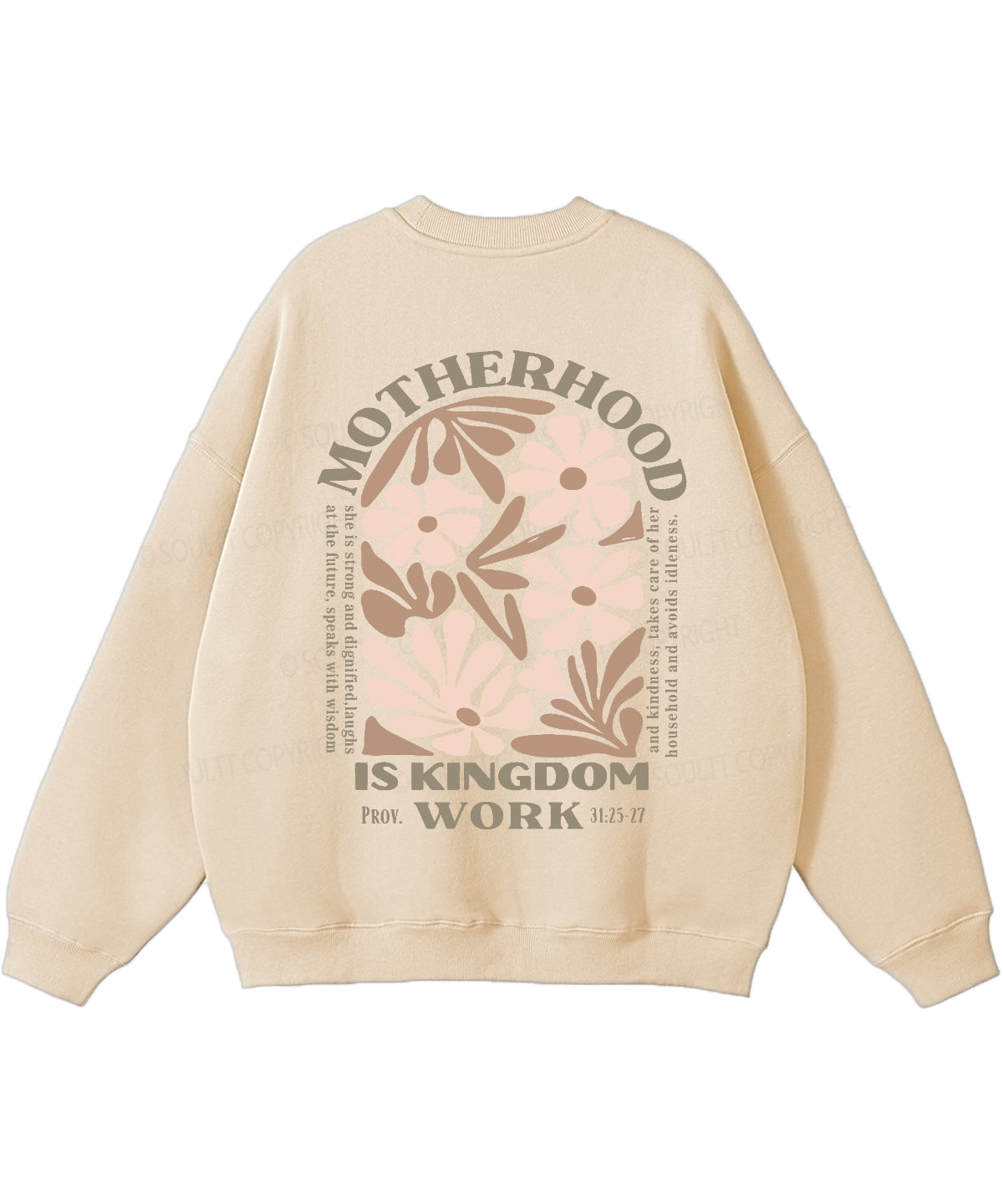 Motherhood Is Kingdom Work Double Sided Cotton Christian Sweatshirt T-Shirts, Hoodie | CiraTrend.com (Image 5)