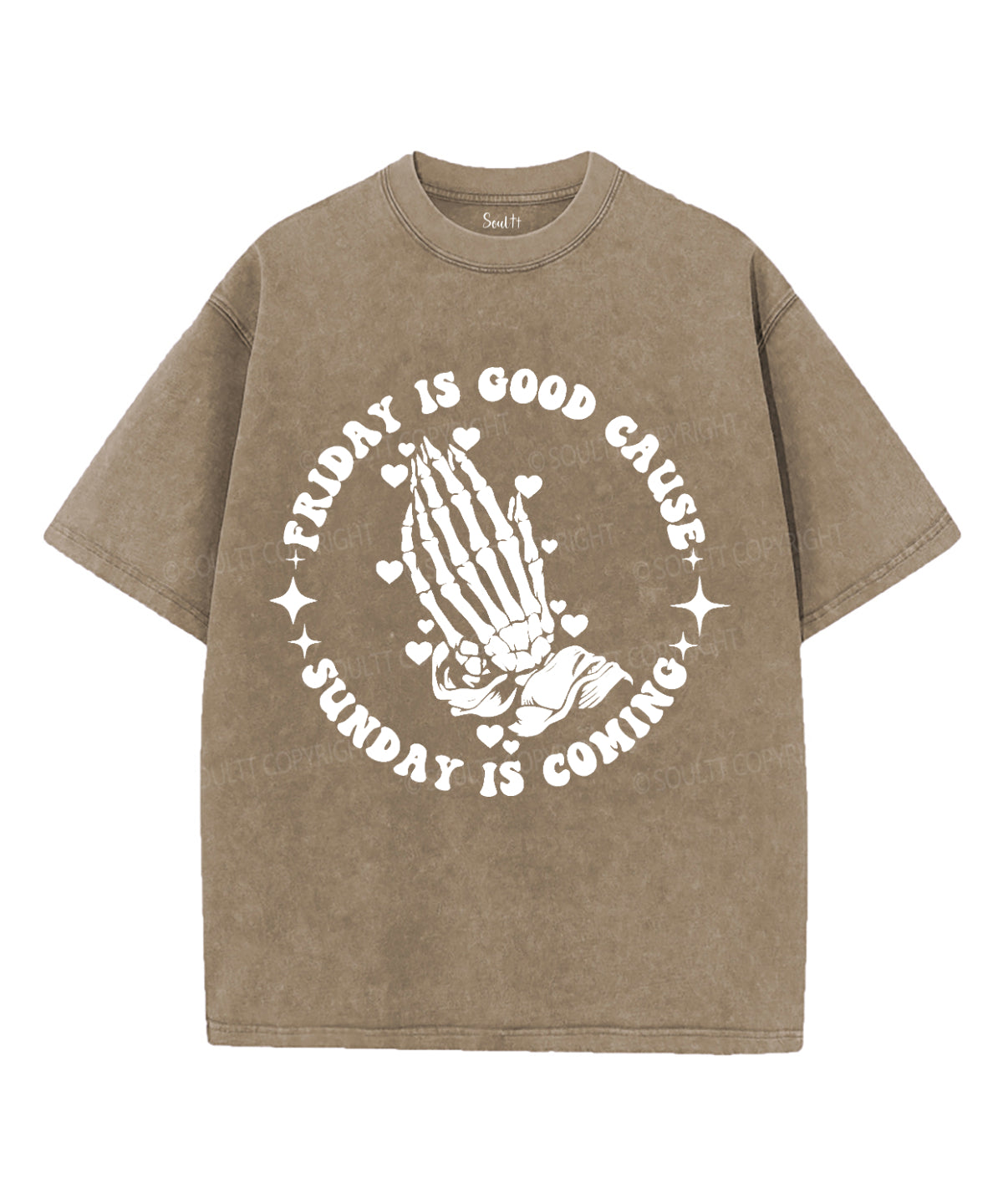Sunday Is Caming Unisex Washed Christian T-shirt Hoodie, Sweatshirt | CiraTrend.com (Image 5)