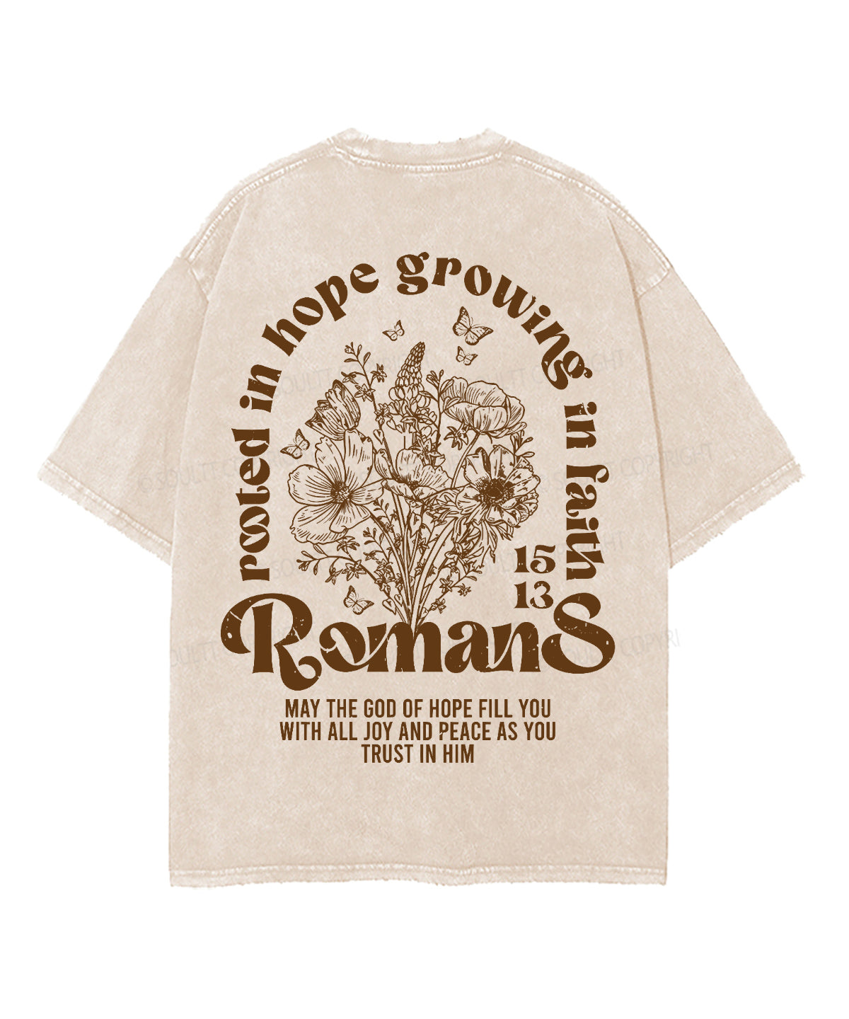 Growing In Faith Double Sided Unisex Washed Christian T-shirt Hoodie, Sweatshirt | CiraTrend.com (Image 3)