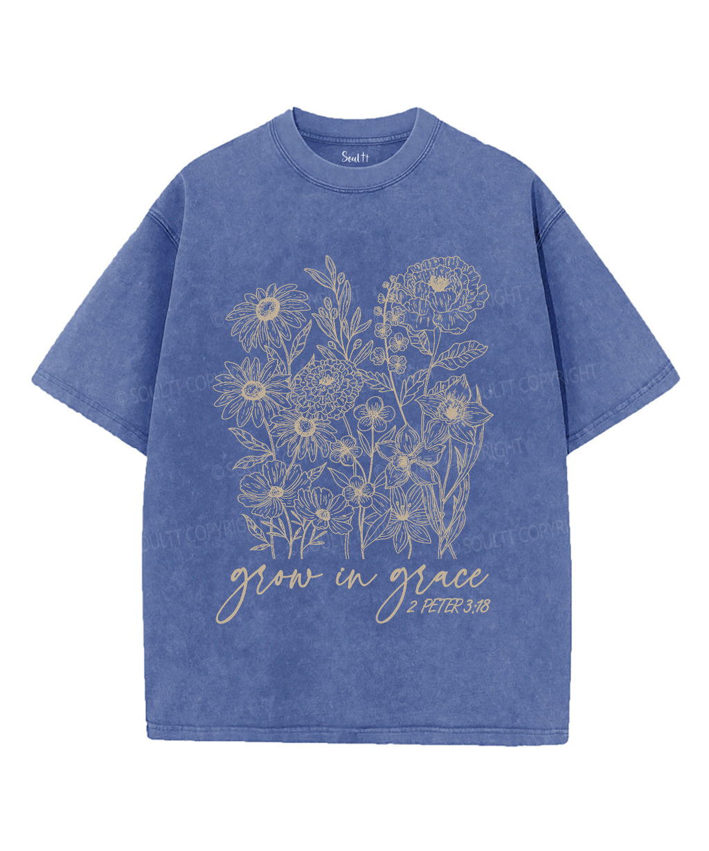 Grow Grace Washed Christian Style003 T-Shirts, Hoodie, Sweatshirt