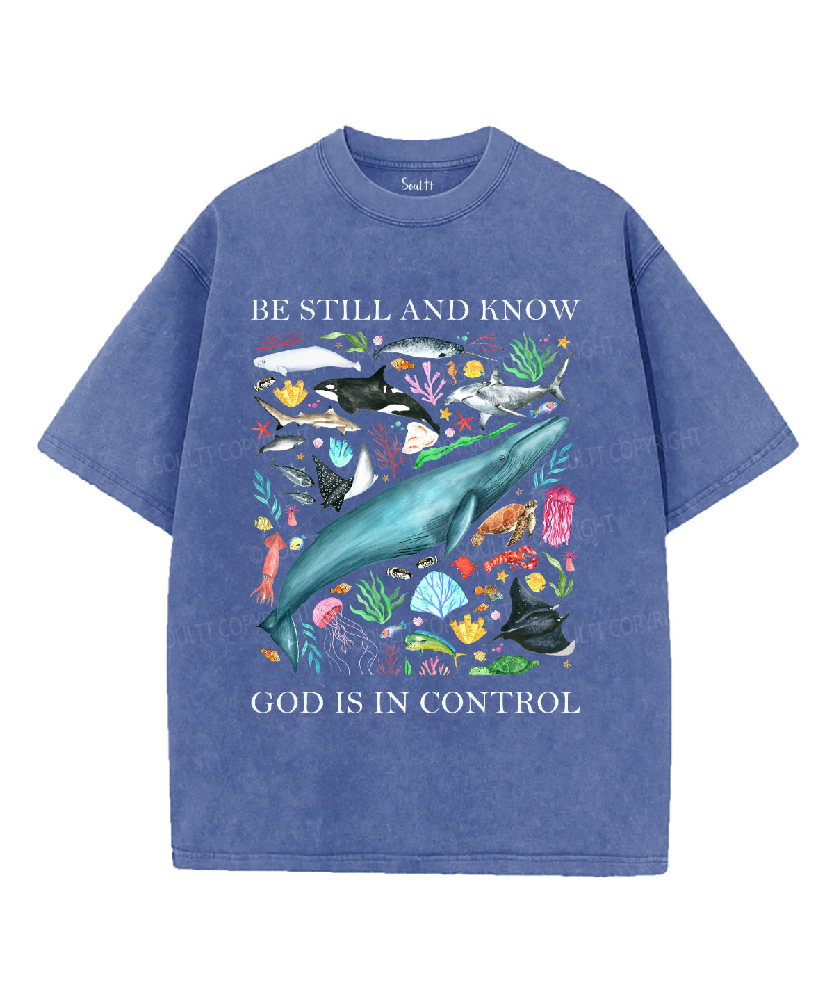 Be Still And Know Unisex Washed Christian T-shirt Style001 Hoodie, Sweatshirt | CiraTrend.com (Image 3)