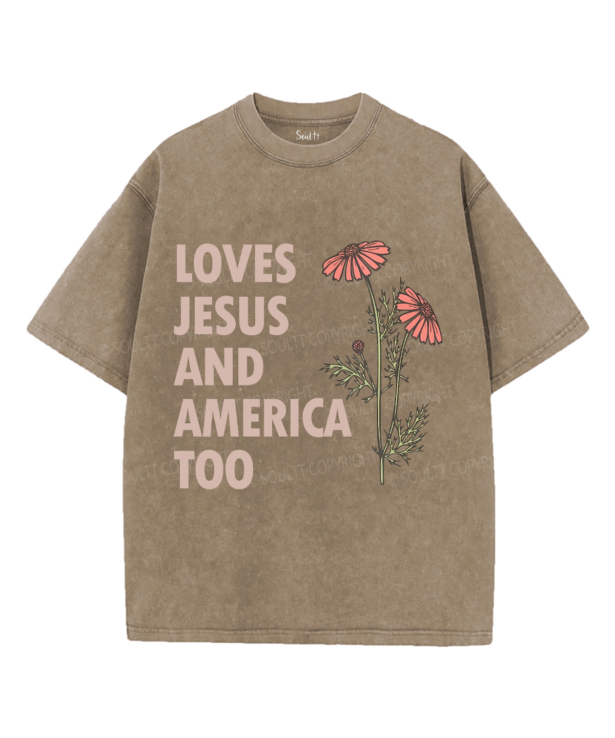 Love Jesus Unisex Washed Christian T-shirt Hoodie, Sweatshirt | CiraTrend.com (Image 5)