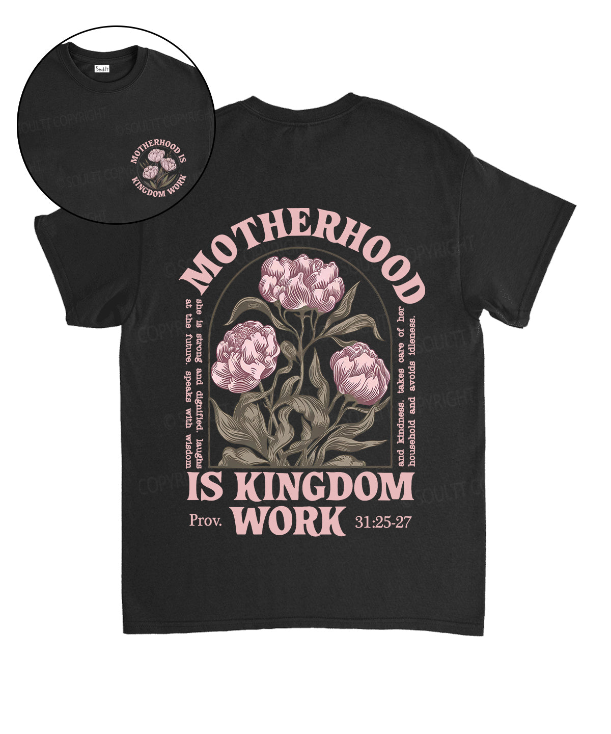 Motherhood Is Kingdom Work Double Sided Unisex Cotton Christian T-Shirt Style004 Hoodie, Sweatshirt | CiraTrend.com (Image 1)