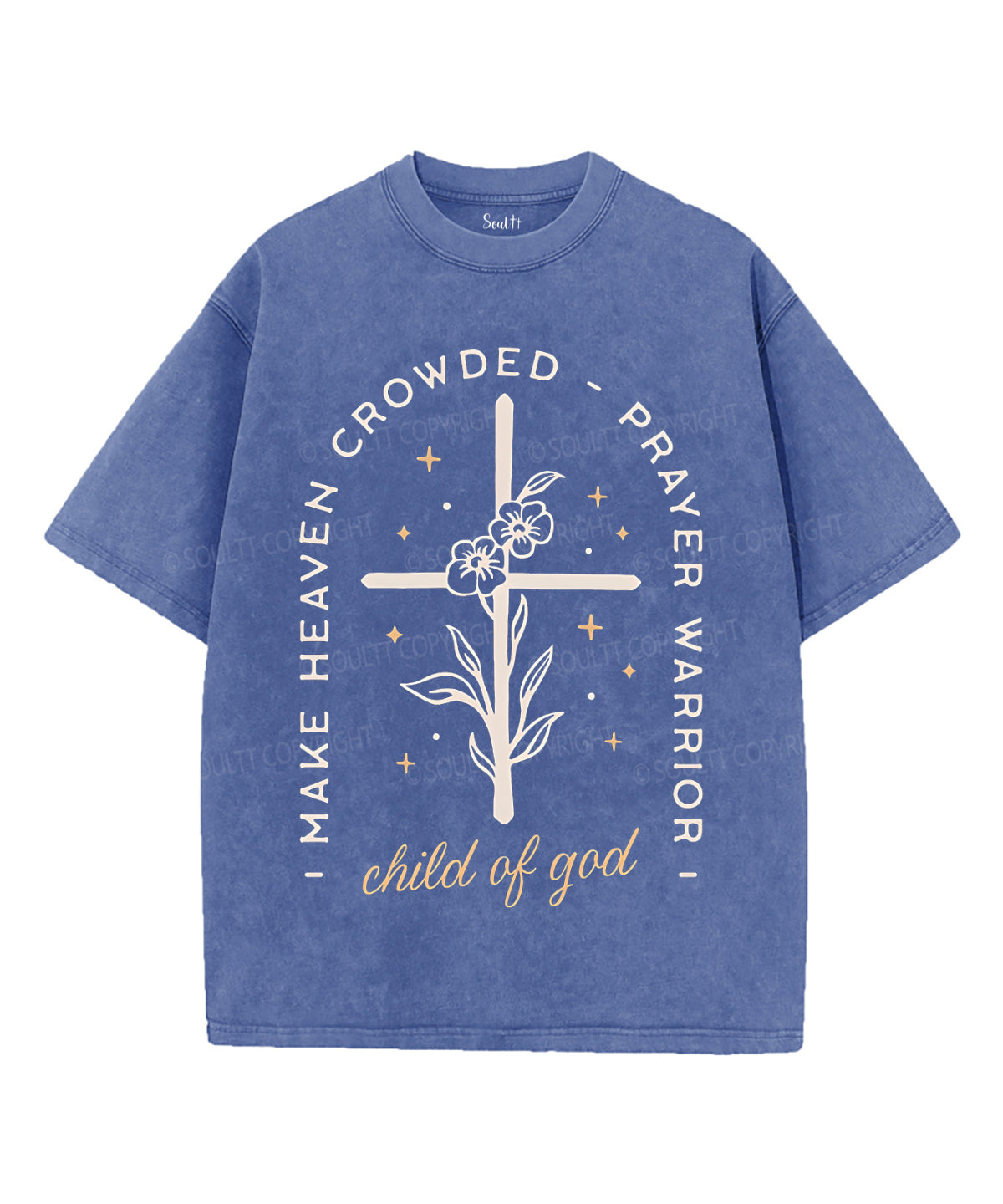 I Make Heaven Crowded Unisex Washed Christian T-shirt Hoodie, Sweatshirt | CiraTrend.com (Image 4)
