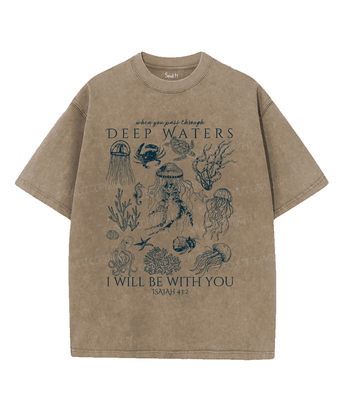I Will Be With You Unisex Washed Christian T-shirt Style001 Hoodie, Sweatshirt | CiraTrend.com (Image 5)