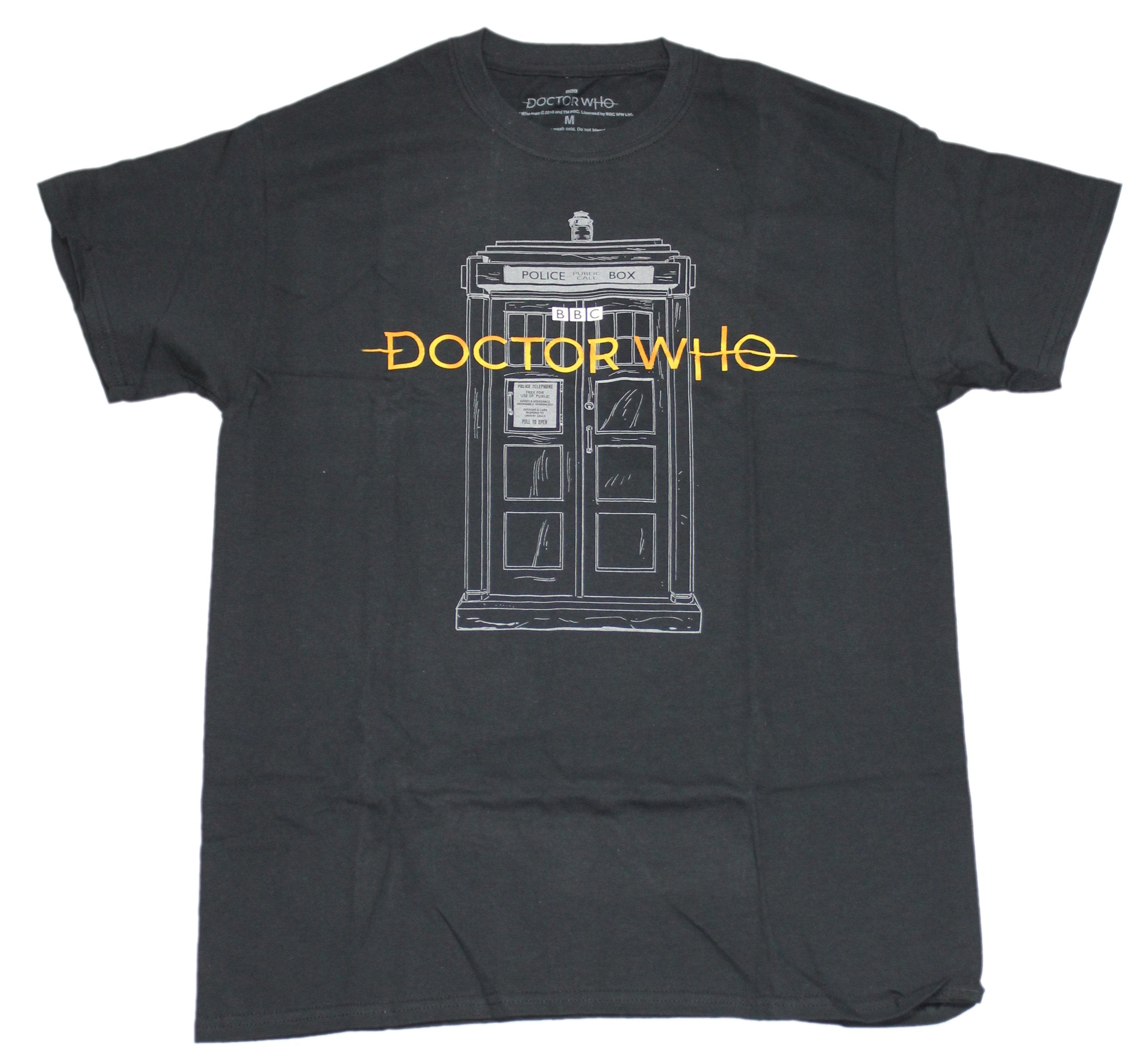 Doctor Who Mens T-Shirt - 13th Doctor Tardis Outline Image Hoodie, Sweatshirt | CiraTrend.com