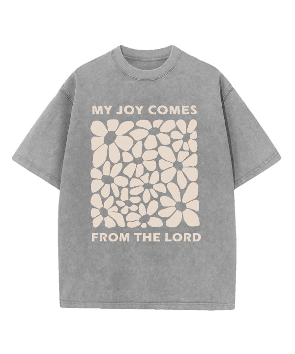 My Joy Comes From The Lord Washed Christian T-shirt Hoodie, Sweatshirt | CiraTrend.com (Image 5)