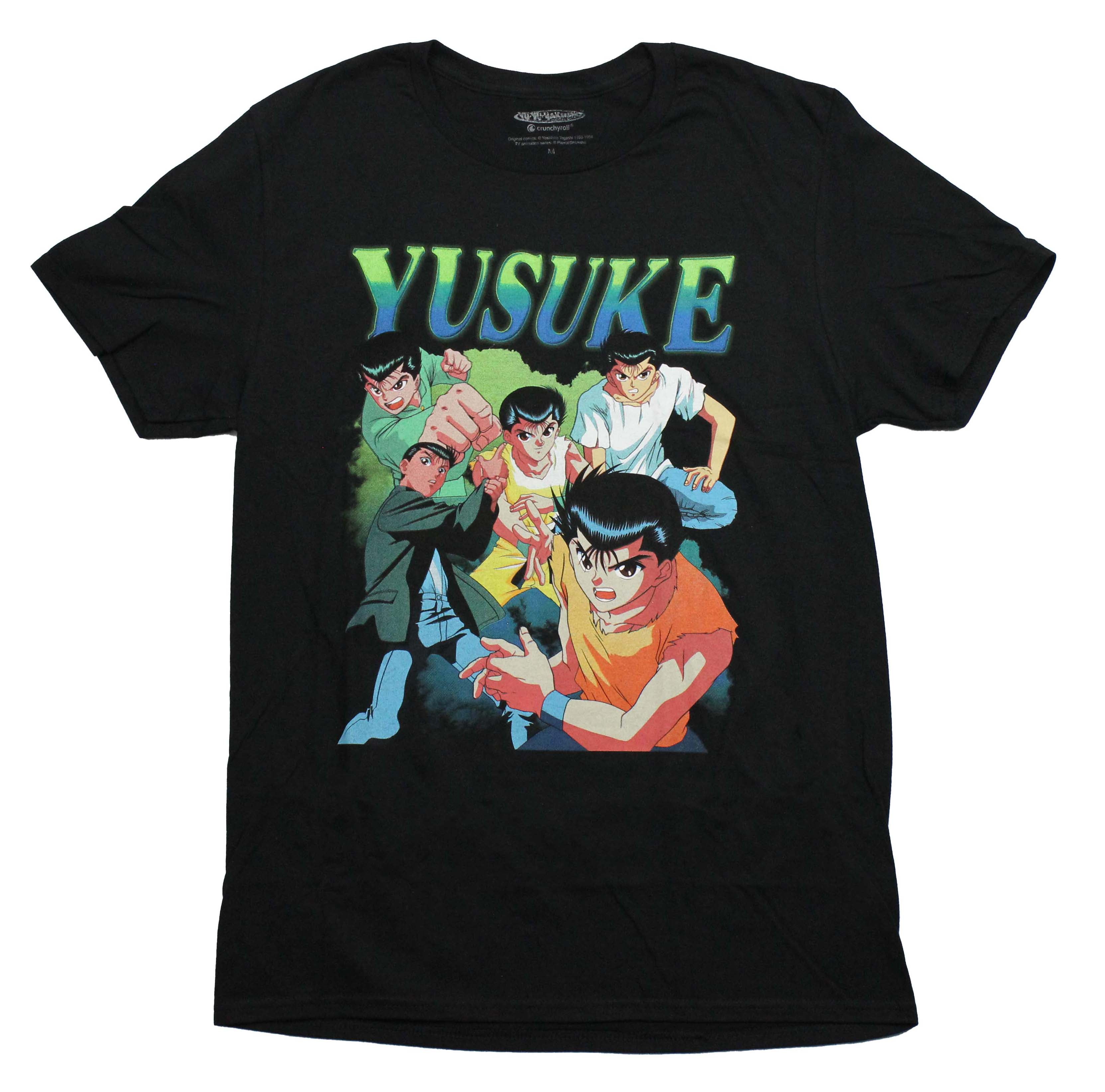 Yu Yu Hakusho Mens T-Shirt - Yusuke Collage Pic Under Name Hoodie, Sweatshirt | CiraTrend.com