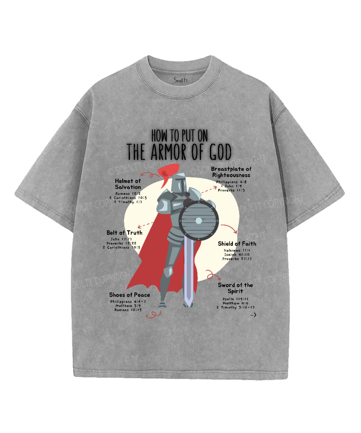 Armor God Washed Christian T-Shirts, Hoodie, Sweatshirt