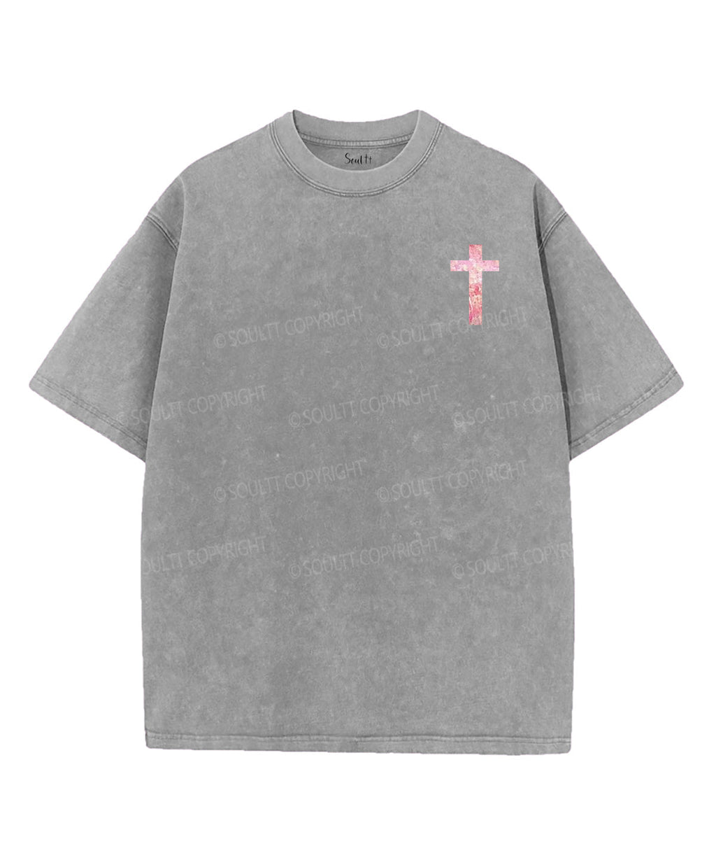 The Lamb Who Was Slain Is Risen Double Sided Unisex Washed Christian T-shirt Style002 Hoodie, Sweatshirt (Image 4)