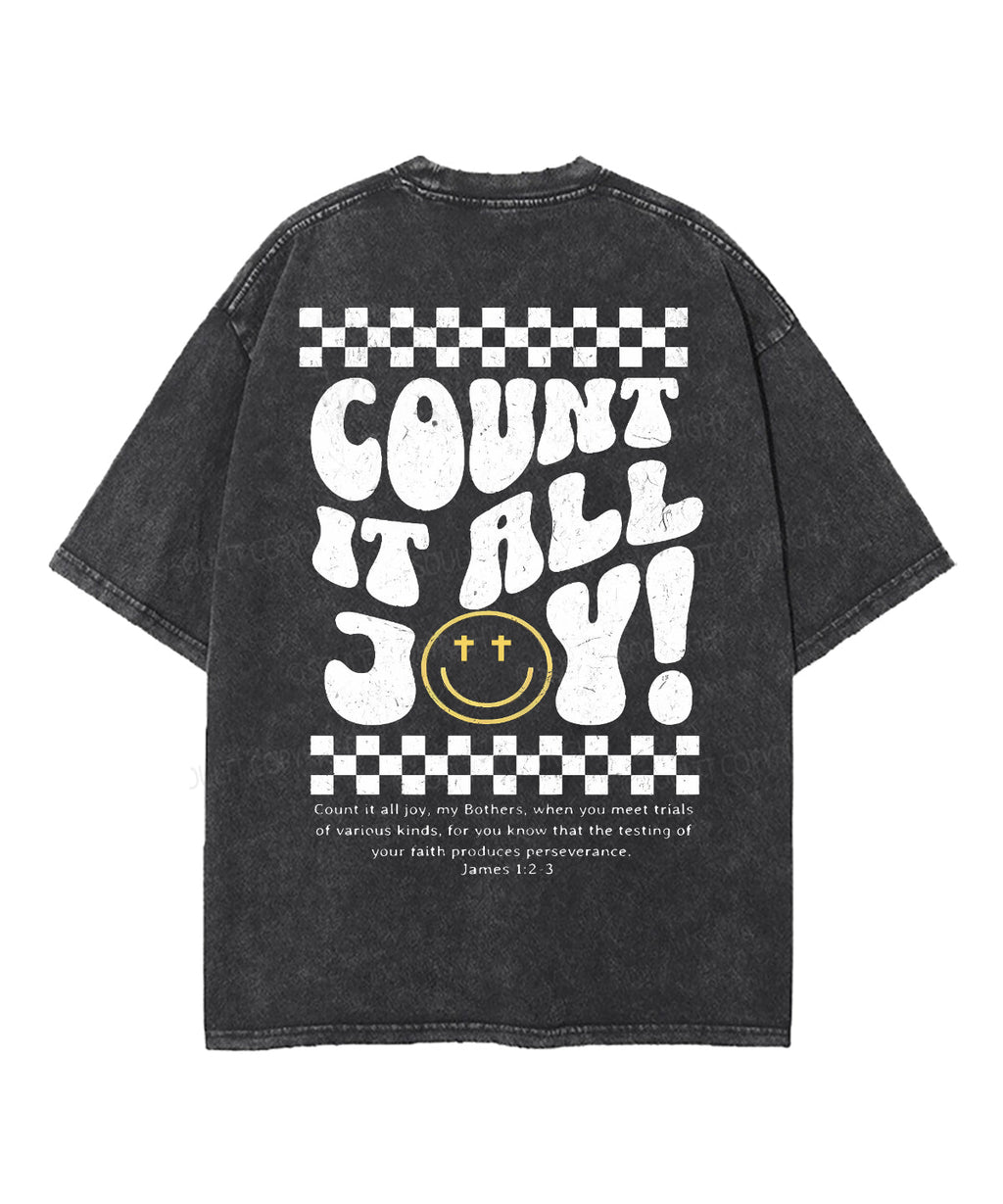 Count It All Joy Double Sided Unisex Washed Christian T-shirt Style001 Hoodie, Sweatshirt | CiraTrend.com (Image 4)