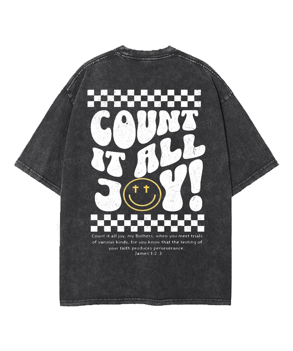 Count It All Joy Double Sided Unisex Washed Christian T-shirt Style001 Hoodie, Sweatshirt | CiraTrend.com (Image 4)