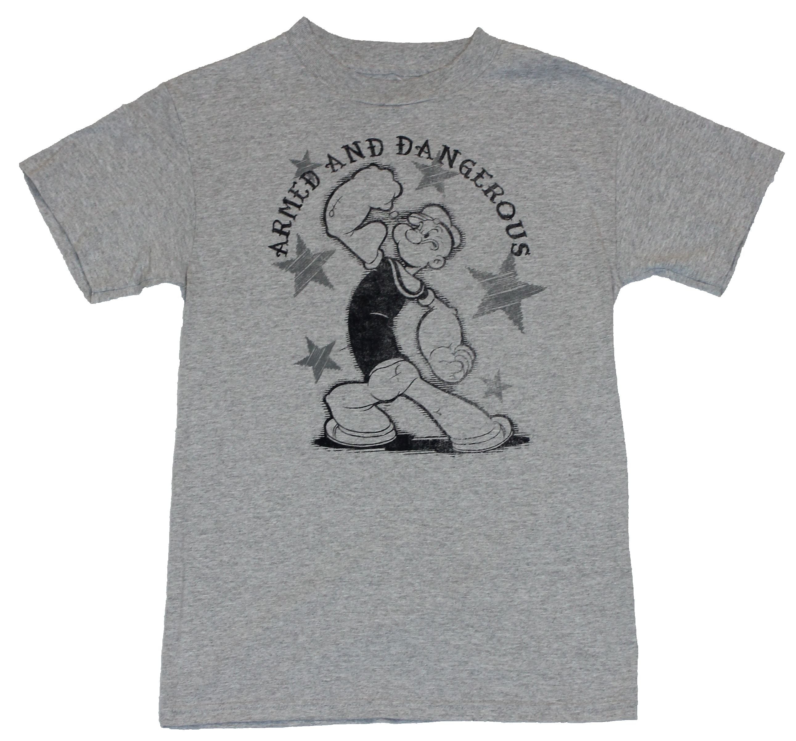 Popeye "Armed Dangerous" Muscle Showing Sketch Image T-Shirts, Hoodie, Sweatshirt