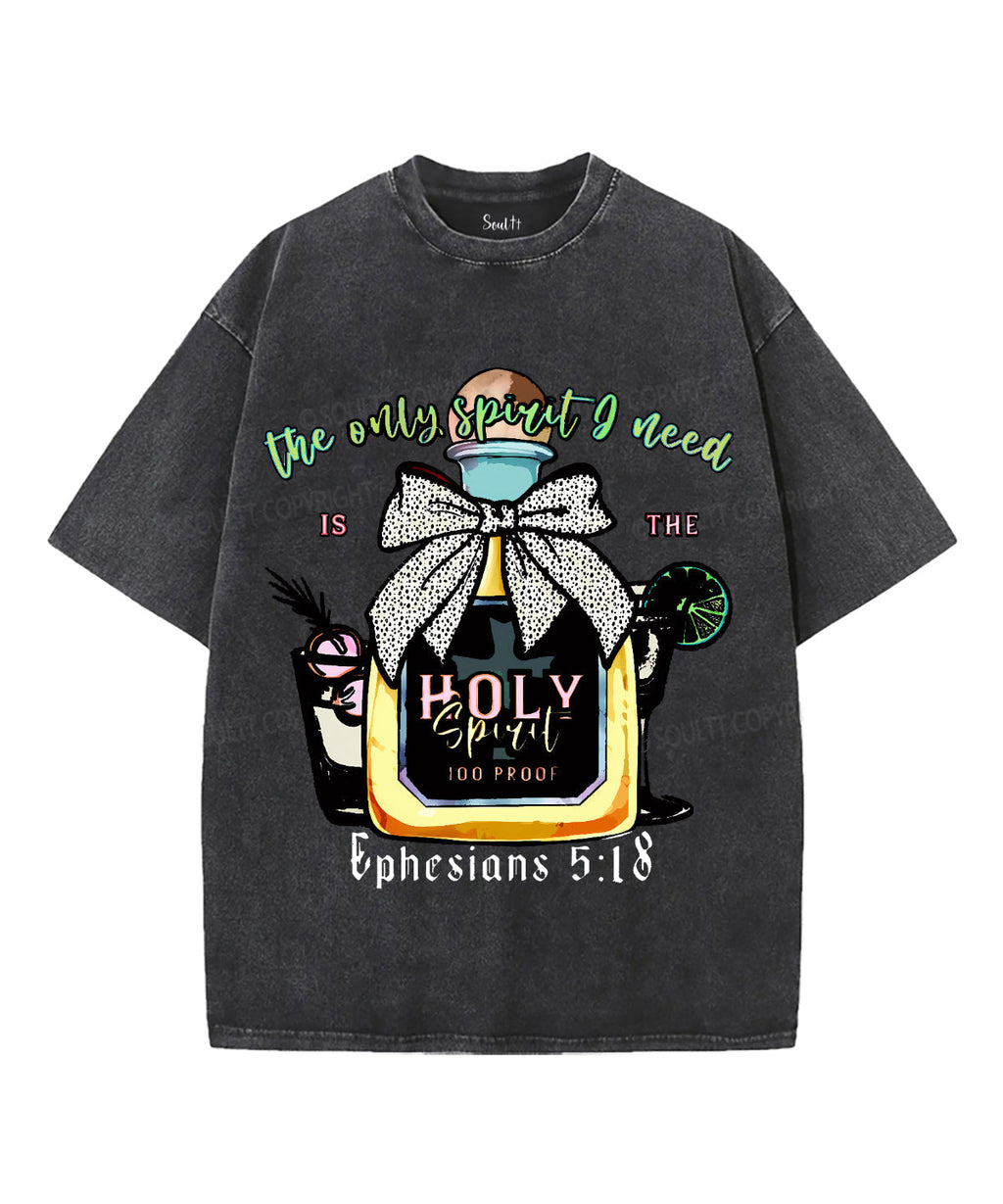 The Only Spirit Unisex Washed Christian T-shirt Hoodie, Sweatshirt | CiraTrend.com (Image 2)