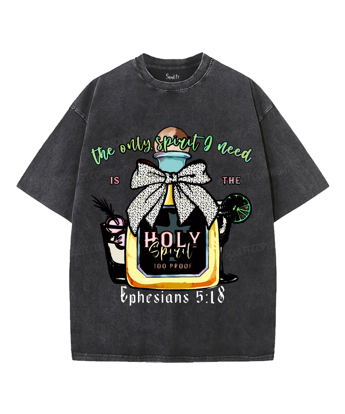 The Only Spirit Unisex Washed Christian T-shirt Hoodie, Sweatshirt | CiraTrend.com (Image 2)
