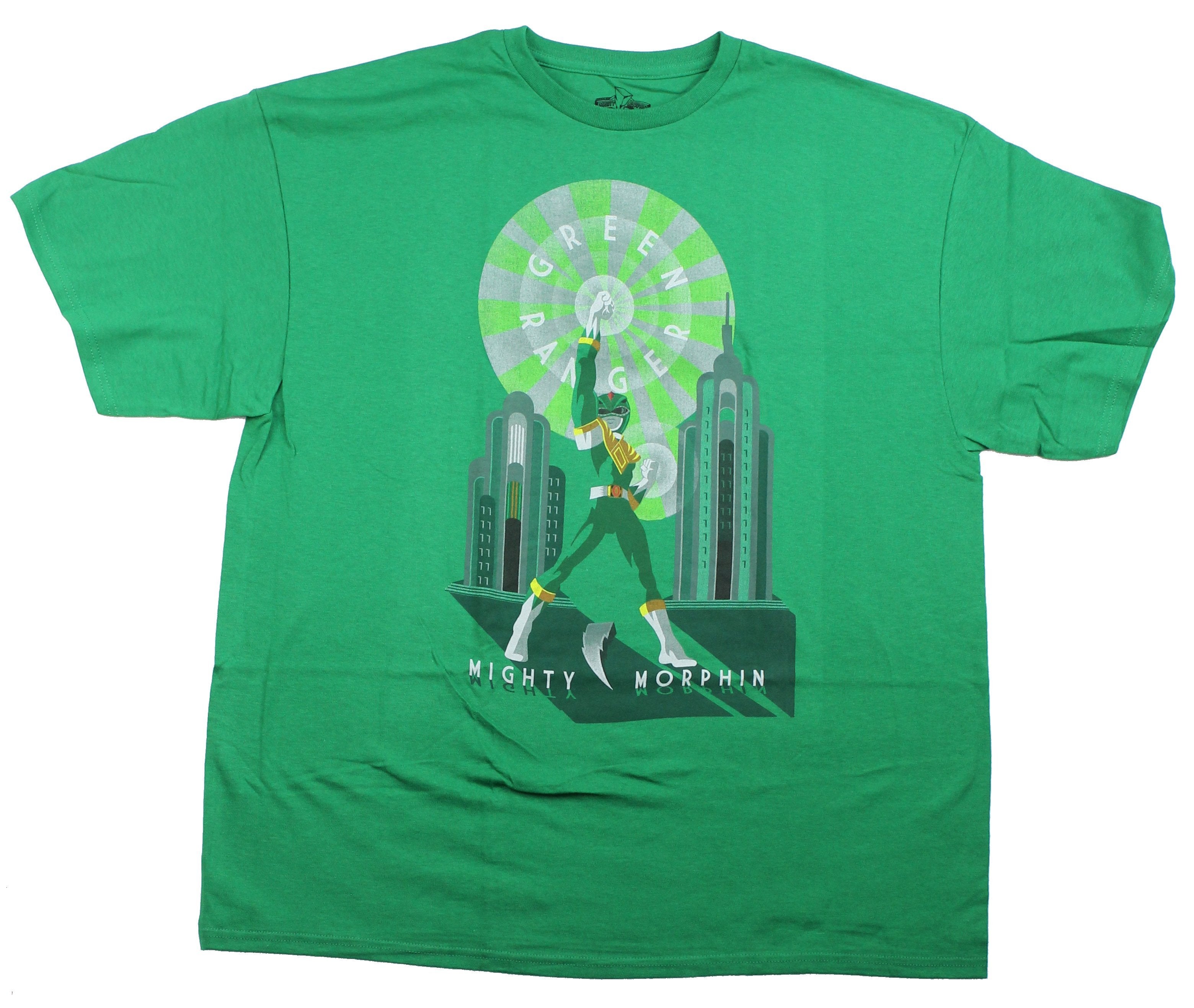 Mighty Morphin Power Rangers Mens T-Shirt - Green Ranger Art Deco Style Pose Hoodie, Sweatshirt | CiraTrend.com