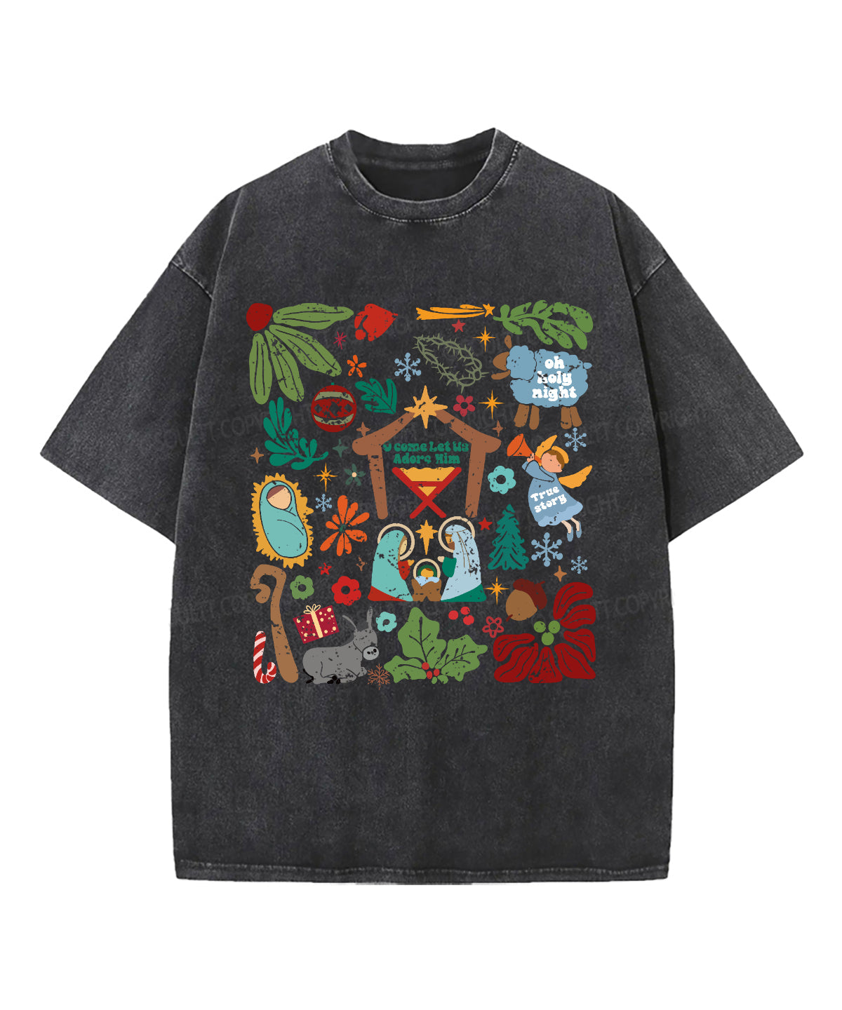O Holy Night Washed Christian T-shirt Style001 Hoodie, Sweatshirt | CiraTrend.com (Image 2)