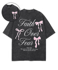 Faith Over Fear Double Sided Washed Christian T-Shirts, Hoodie, Sweatshirt