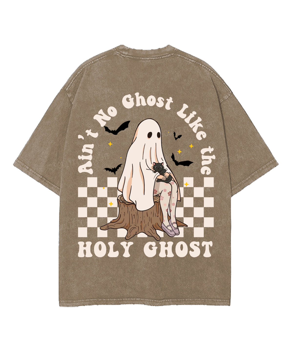 Halloween Holy Ghost Double Sided Unisex Washed Christian T-shirt Style002 Hoodie, Sweatshirt | CiraTrend.com (Image 1)