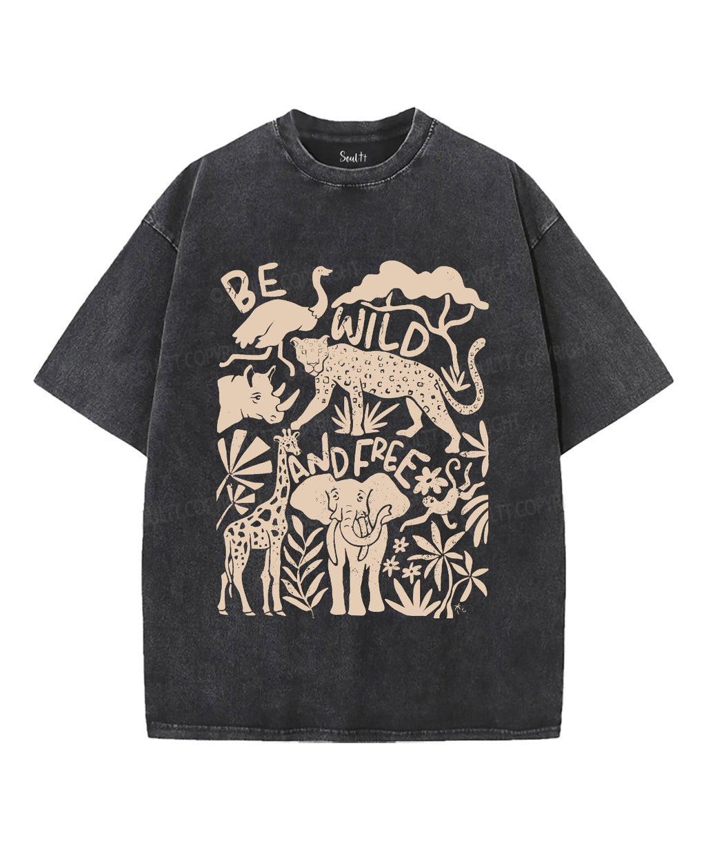 Be Wild and Free Unisex Washed Christian T-shirt Hoodie, Sweatshirt | CiraTrend.com (Image 1)