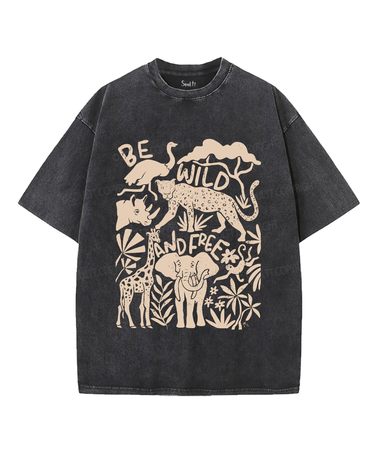 Be Wild and Free Unisex Washed Christian T-shirt Hoodie, Sweatshirt | CiraTrend.com (Image 1)