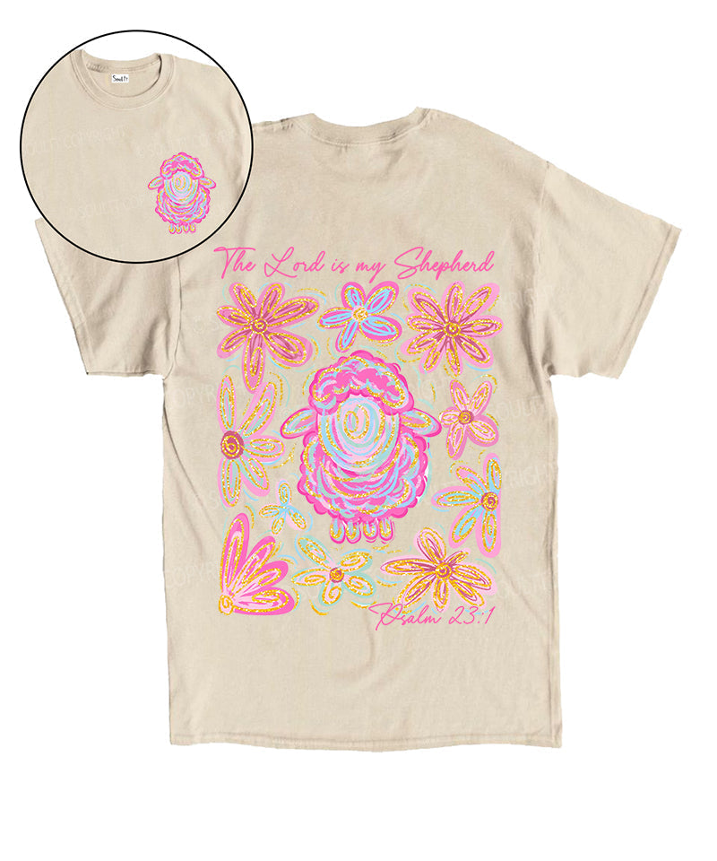 The Lord Is My Shepherd Double Sided Unisex Cotton Christian T-Shirt Style002 Hoodie, Sweatshirt | CiraTrend.com (Image 1)