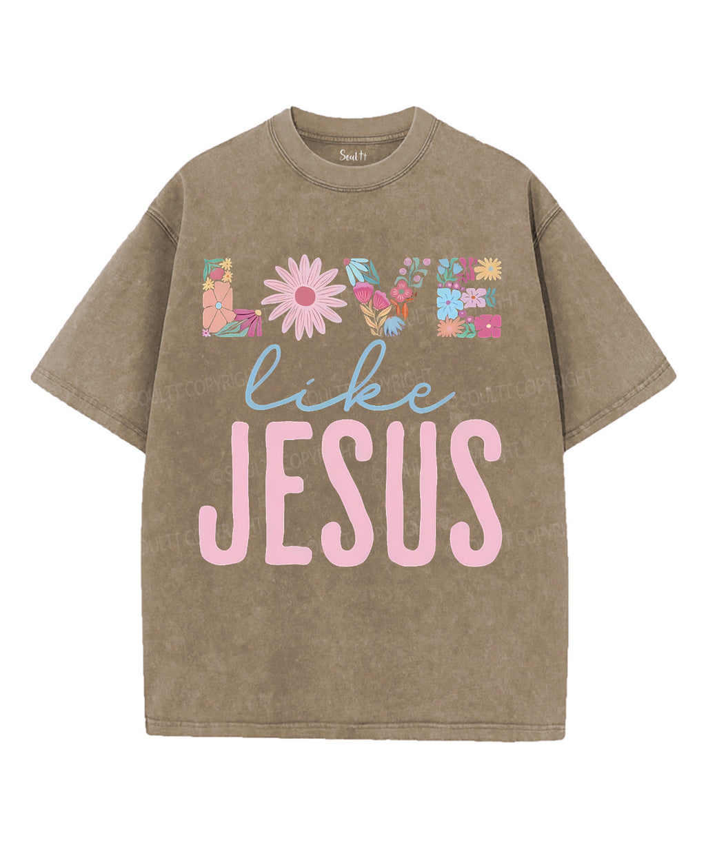 Love Like Jesus Unisex Washed Christian T-shirt Style005 Hoodie, Sweatshirt | CiraTrend.com (Image 5)