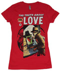 Pink Girls Juniors  T-Shirt - The Truth about Love Comic Cover Image Hoodie, Sweatshirt | CiraTrend.com