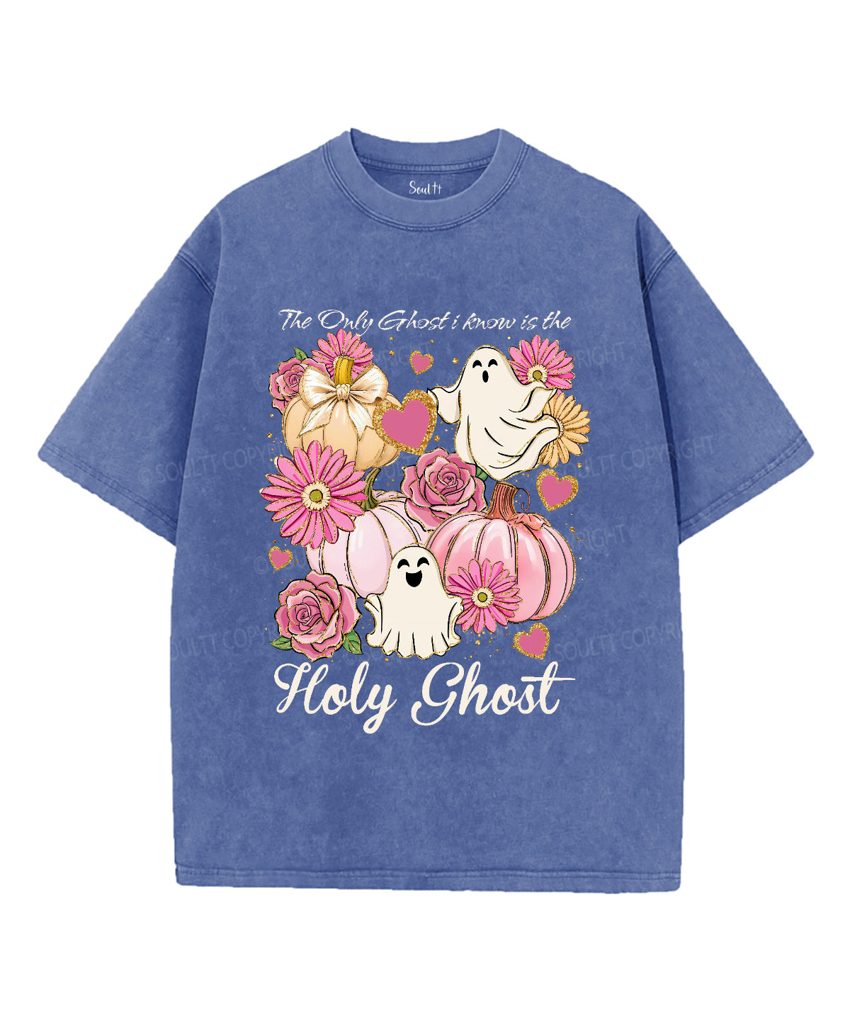 The Only Ghost Is Holy Ghost Unisex Washed Christian T-shirt Hoodie, Sweatshirt | CiraTrend.com (Image 4)