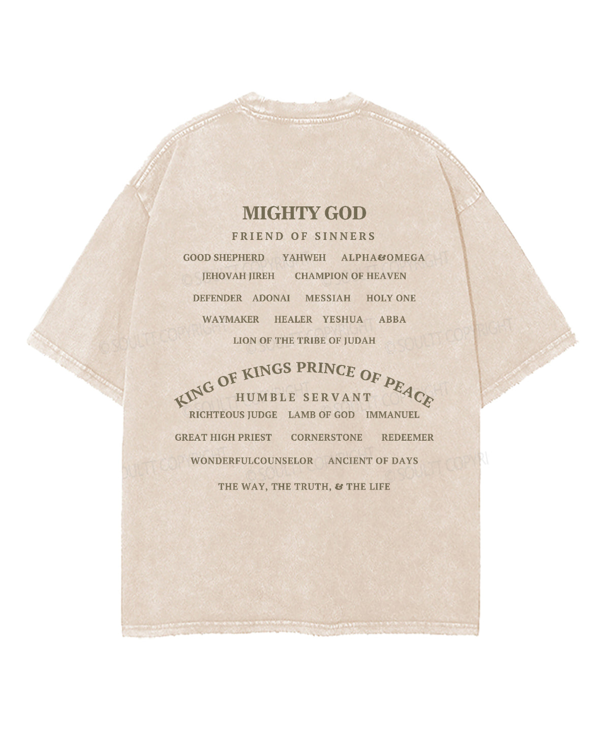 Mighty God Double Sided Washed Christian T-shirt Hoodie, Sweatshirt | CiraTrend.com (Image 3)