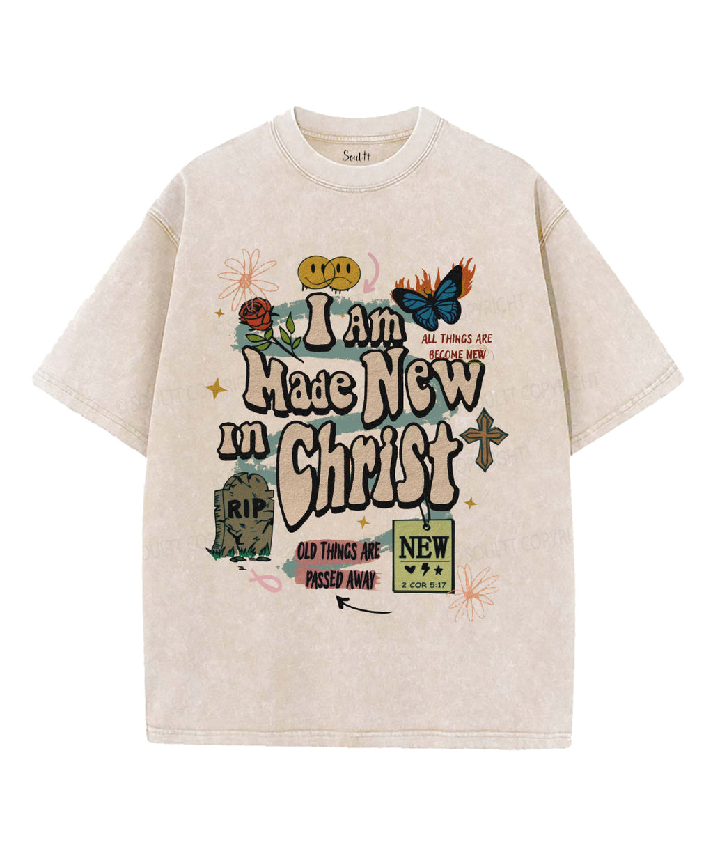 I Am Made New Christ Washed Christian T-Shirts, Hoodie, Sweatshirt
