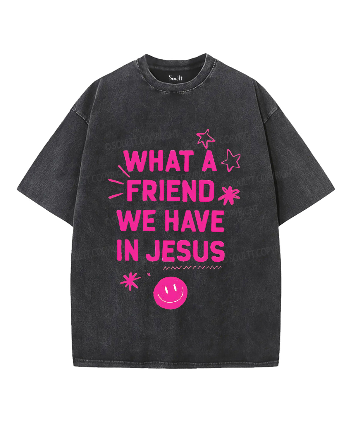 What A Friend We Have In Jesus Unisex Washed Christian T-shirt Hoodie, Sweatshirt | CiraTrend.com (Image 1)