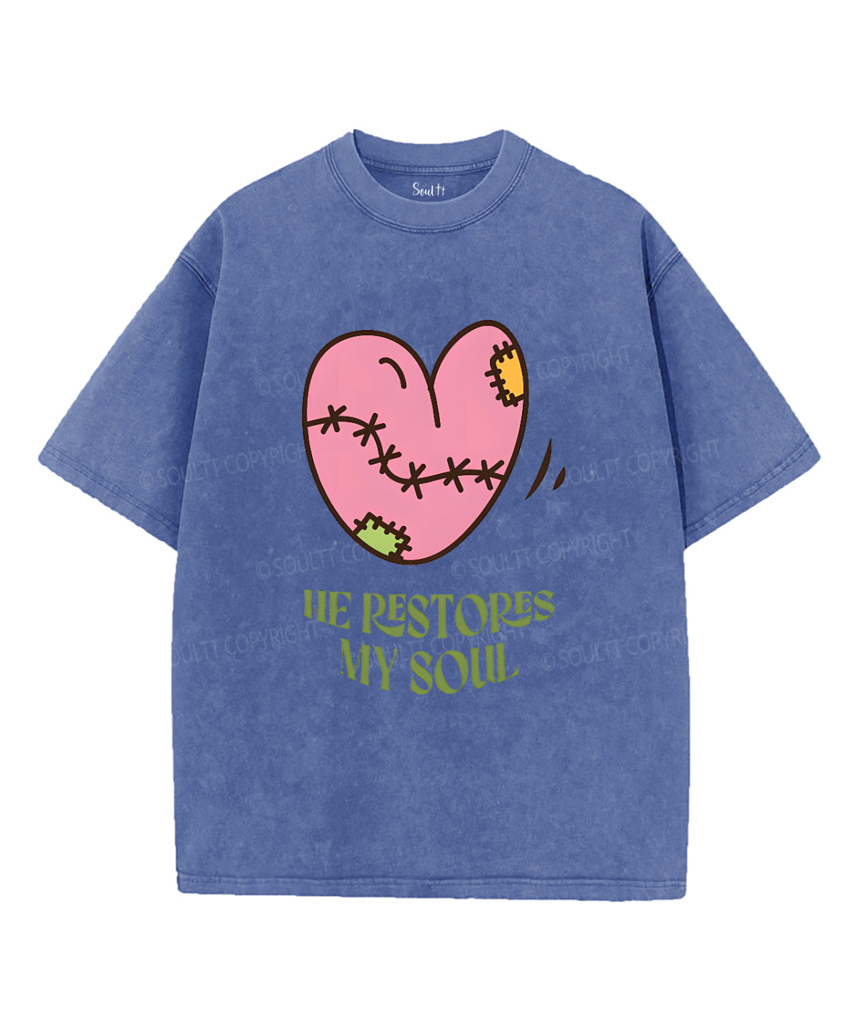 He Restores My Soul Washed Christian T-Shirts, Hoodie, Sweatshirt