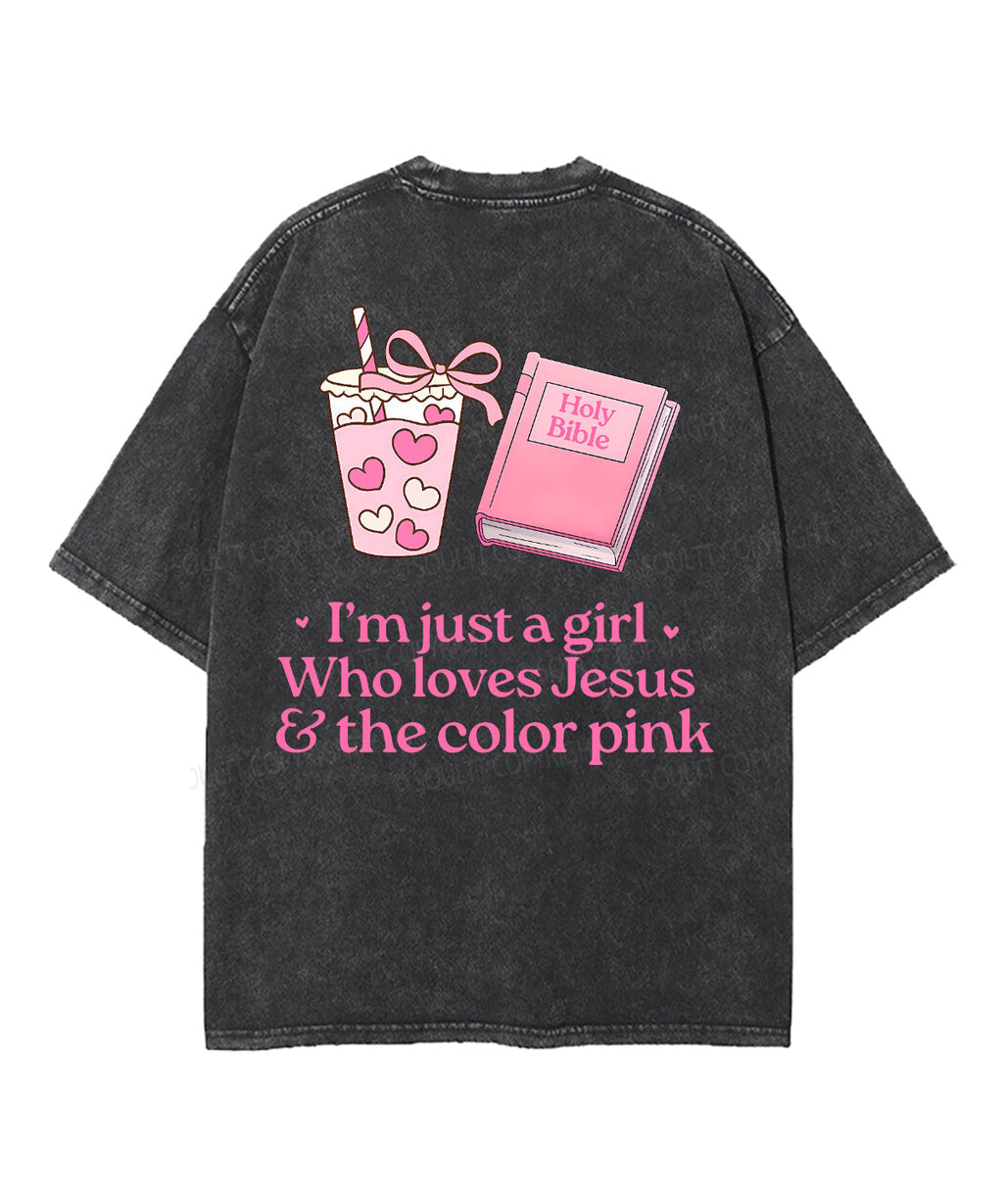 I'M Just Girl Double Sided Washed Christian T-Shirts, Hoodie, Sweatshirt