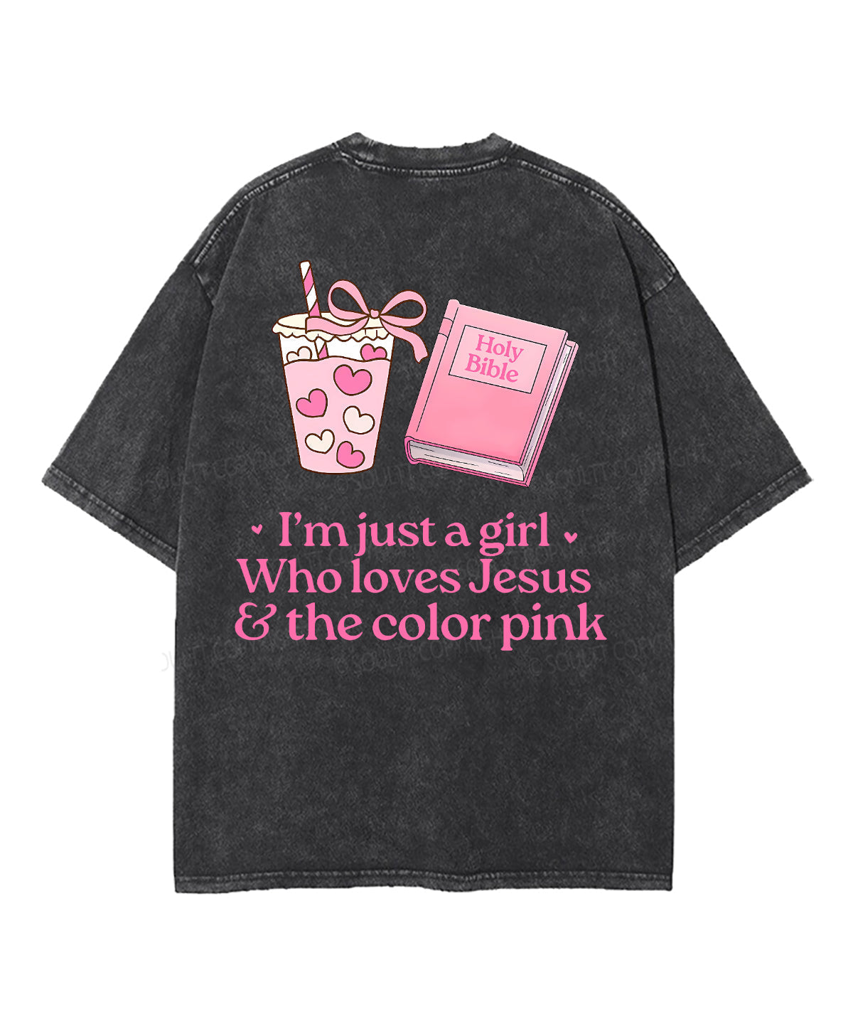 I'M Just Girl Double Sided Washed Christian T-Shirts, Hoodie, Sweatshirt