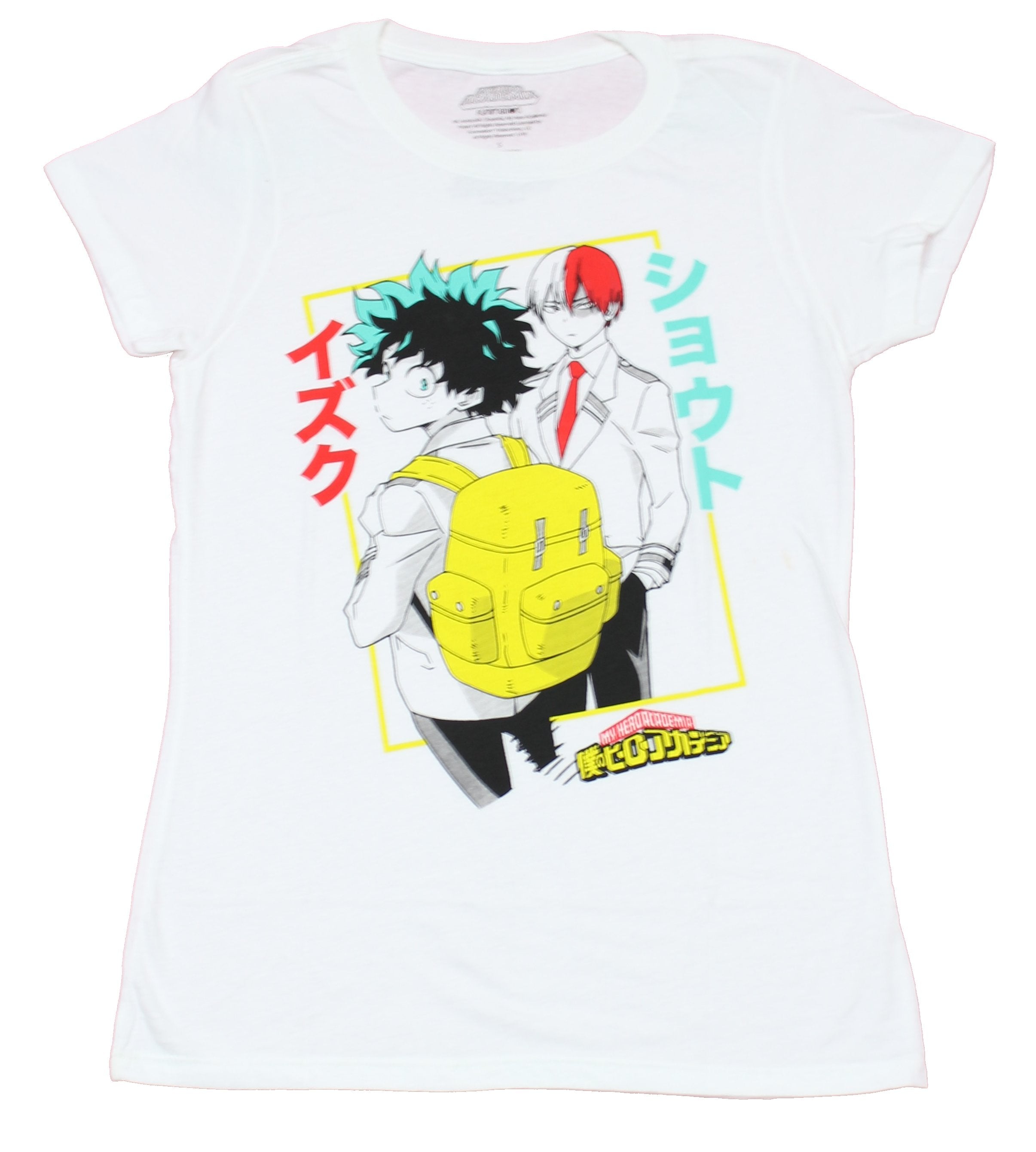 My Hero Academia Mens T-Shirt - Deku Yellow Backpack Todoroki Looks Hoodie, Sweatshirt | CiraTrend.com